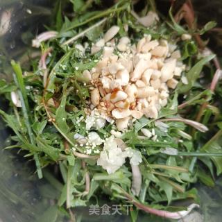 花生拌蒲公英的做法步骤：7