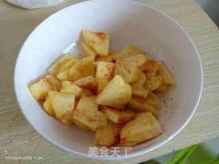 椒盐凤梨的做法步骤：5