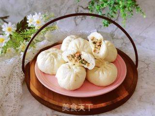 豆芽香菜素包的做法步骤：13