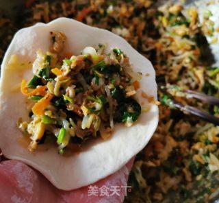 豆芽香菜素包的做法步骤：10