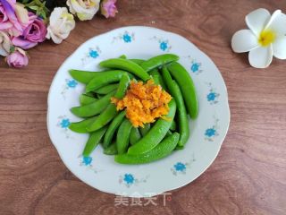 蒜茸甜豆的做法步骤：3