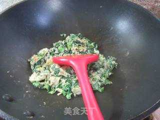 莴笋叶炒鸡蛋的做法步骤：6
