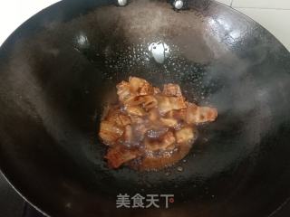 回锅肉炒野葱的做法步骤：5