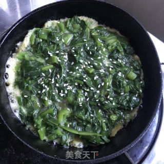 菠菜鸡蛋饼的做法步骤：6