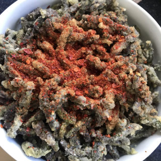 粉蒸苟桃絮的做法步骤：9