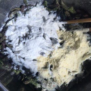 粉蒸苟桃絮的做法步骤：4