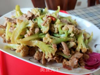肉片炒菜花的做法步骤：13