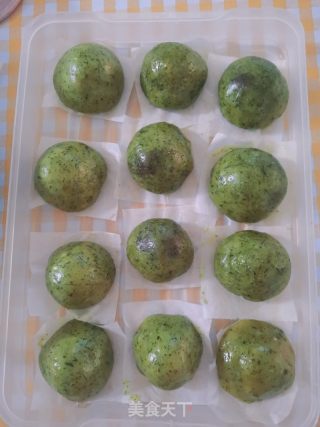 艾草青团的做法步骤：7