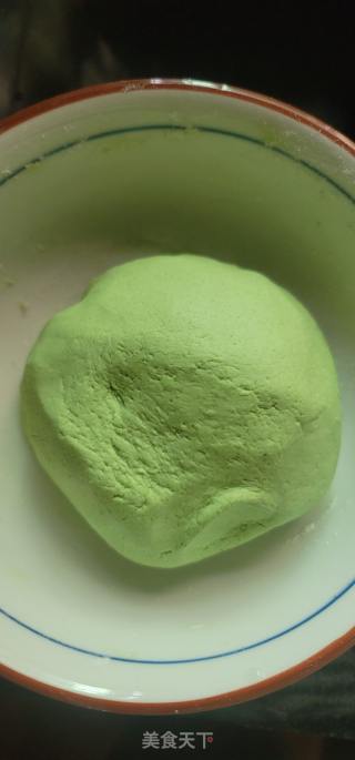 红豆沙艾草糯米饼的做法步骤：6