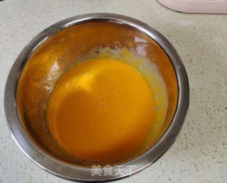 南瓜泥米粉蒸蛋糕的做法步骤：5