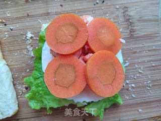 红虾煎蛋三明治的做法步骤：9
