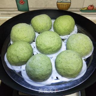 艾草馒头的做法步骤：15