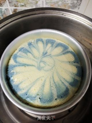 蝶豆花粉蒸蛋糕的做法步骤：16