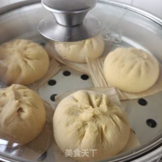 车前草肉丁南瓜包的做法步骤：24