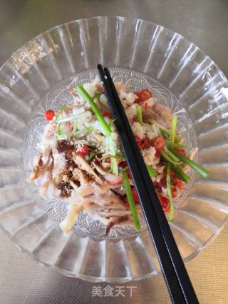 凉拌鸡腿肉的做法步骤：5
