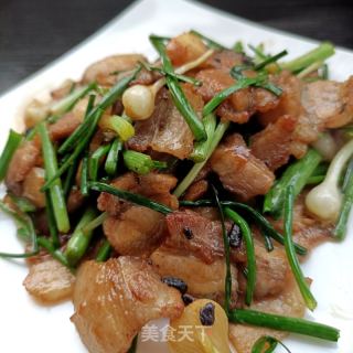 豉香薤白回锅肉的做法步骤：15