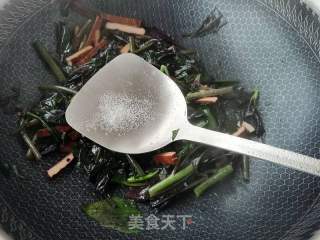 补血菜炒豆干的做法步骤：7