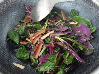 补血菜炒豆干的做法步骤：5