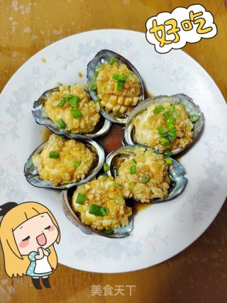 清蒸蒜蓉鲍鱼的做法步骤：4