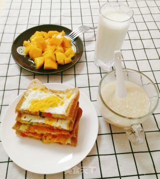鸡蛋芝士三明治的做法步骤：9