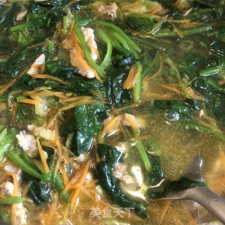 菠菜肉丝汤面的做法步骤：15