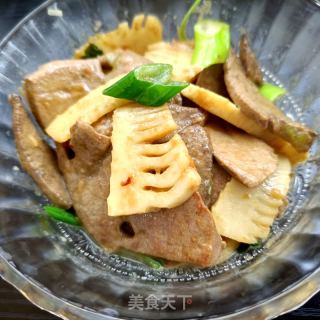 竹笋炒猪肝的做法步骤：16