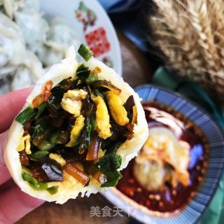 韭菜鸡蛋蒸饺的做法步骤：13