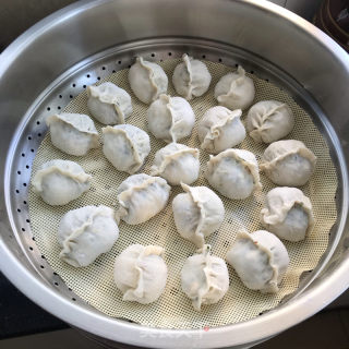 韭菜鸡蛋蒸饺的做法步骤：9