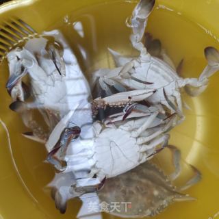 野葱韩式辣海蟹的做法步骤：3