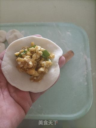 素馅豆芽煎饺的做法步骤：17