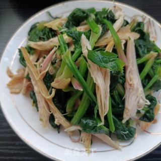 菠菜拌麻椒鸡的做法步骤：12