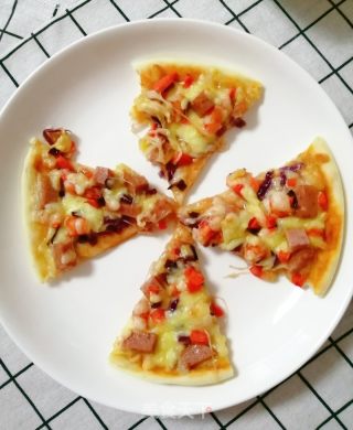 午餐肉虾仁披萨的做法步骤：15