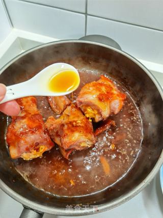 超简单又好吃的咸蛋黄叉烧的做法步骤：7