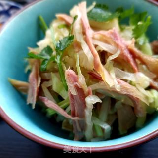麻椒鸡拌莲花白的做法步骤：13