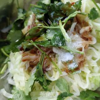 麻椒鸡拌莲花白的做法步骤：10