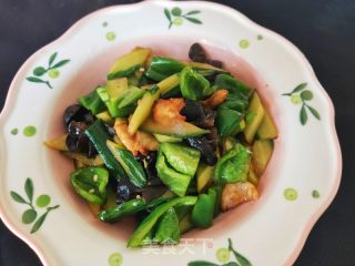 青椒黄瓜炒肉片的做法步骤：10