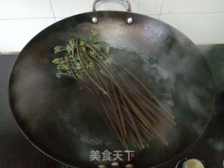蕨菜炒腊肉的做法步骤：2