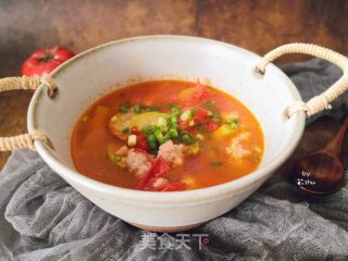 番茄肉圆汤的做法步骤：13