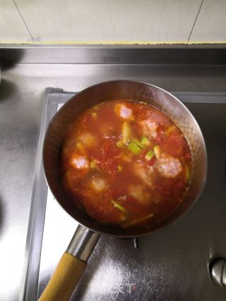 番茄肉圆汤的做法步骤：10