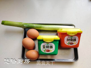 酱炒鸡蛋的做法步骤：1