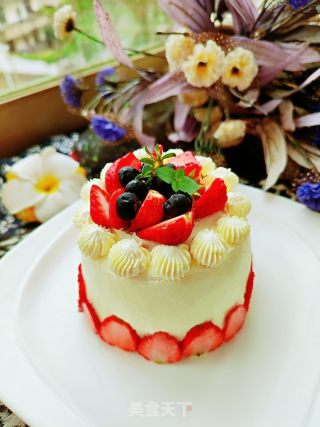 草莓奶油生日蛋糕的做法步骤：30