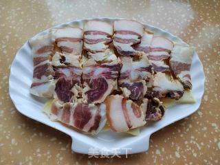 咸肉蒸春笋的做法步骤：6