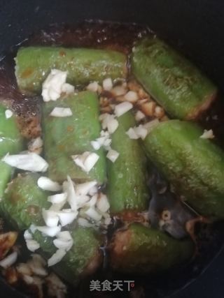 青椒酿肉的做法步骤：6