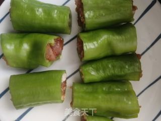 青椒酿肉的做法步骤：3