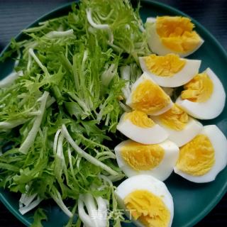 苦菊拌煮蛋的做法步骤：6