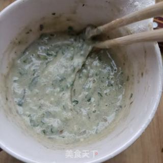 黑芝麻糊苦菜饼的做法步骤：9