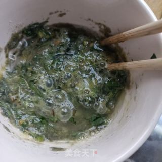 黑芝麻糊苦菜饼的做法步骤：7