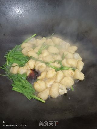春韭焖豆腐仔的做法步骤：3