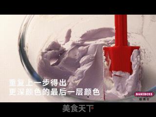 莓果渐变蛋糕，心动迷紫，浪漫到底，今天的心情是紫色的。的做法步骤：9