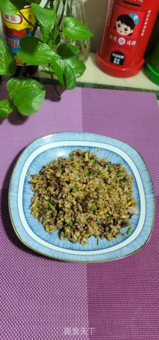 茴香肉末炒五谷饭的做法步骤：9